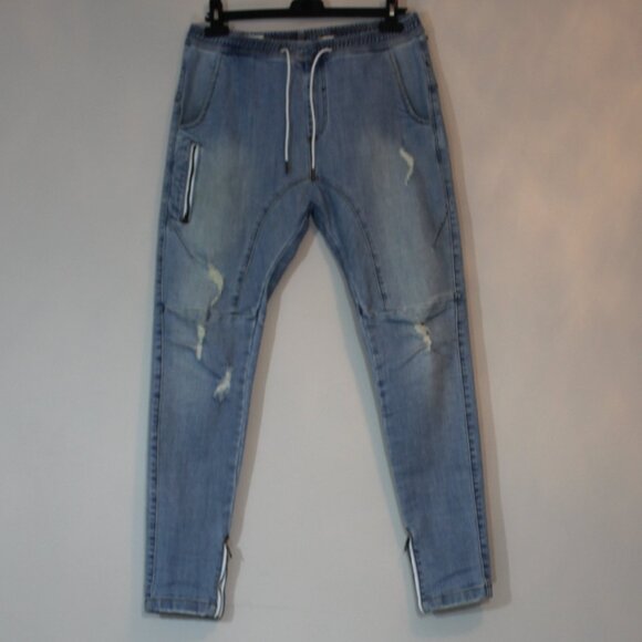 Kollar Men  handcrafted stretch denim slim  Jeans pull on size 32 - Picture 1 of 9